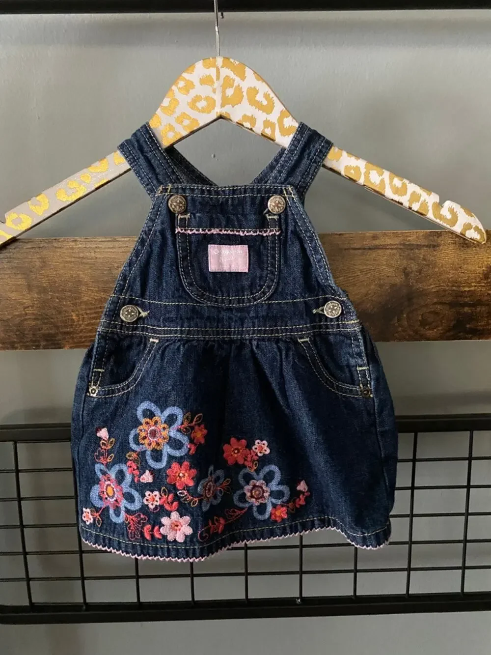 OshKosh Denim Floral Dress | 6 Months